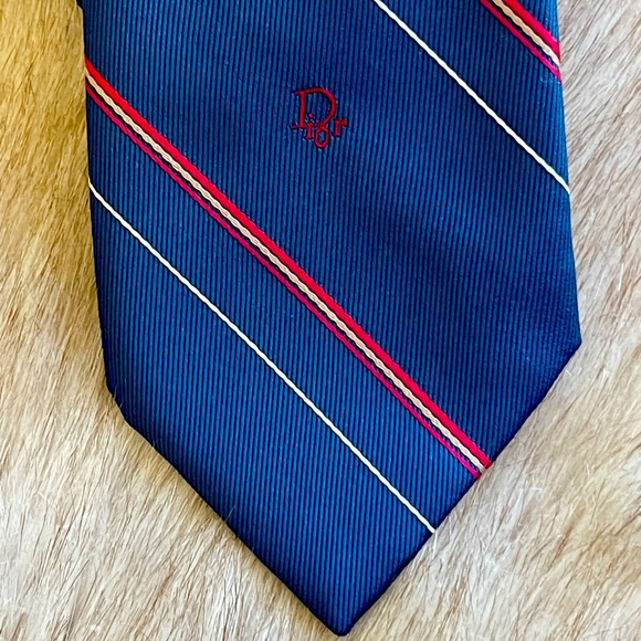 Christian Dior Tie Blue in Color - Picture 2 of 4